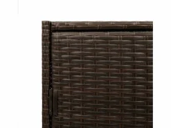 Outlet Emma Louise Armario de almacenaje de jardín ratán PE marrón 83x45x76 cm Armario De Jardín