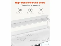 Discount Encimera de Lavadora-Secadora SucceBuy, 137x69 CM con Estante de 2 Niveles con Almohadillas Antideslizantes y Funda de Protección para Ropa Resistente al Agua Mueble Para Lavadora