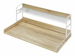 Outlet Encimera de Lavadora-Secadora SucceBuy con Estante 137x69 CM Cubierta de Lavadora-Secadora en Madera Roble Marru00f3n