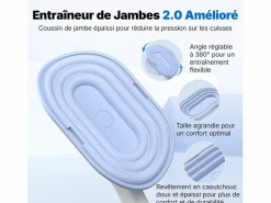 MERACH Entrenador de Piernas 2 en 1 , Ángulo Ajustable, LED, Pantalla de Doble Escala, Indicador de Presión, 2 Niveles de Resistencia, Portátil,