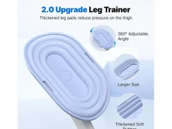 MERACH Entrenador de Piernas 2 en 1 , Ángulo Ajustable, LED, Pantalla de Doble Escala, Indicador de Presión, 2 Niveles de Resistencia, Portátil,