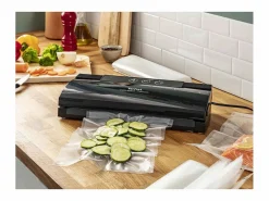 Hot Tefal Envasadora al vacío Vacupack Classic VT254070 negra con 18 bolsas, funciones automáticas de vacío y sellado, 110W Negro