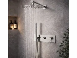 Online Essebagno Envol columna de ducha empotrada mecánica cromada Plateado