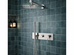Online Essebagno Envol columna de ducha empotrada mecánica cromada Plateado