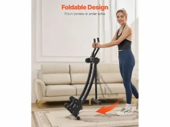 Clearance Equipo para Abdominales SucceBuy, Equipo de Entrenamiento Abdominal con Doble Pista Negro