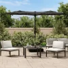 Garden Furniture Eryx Sombrilla doble de jardín gris antracita 316x145 cm