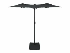Garden Furniture Eryx Sombrilla doble de jardín gris antracita 316x145 cm