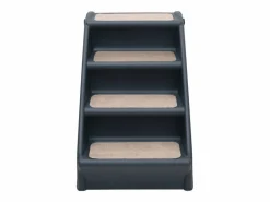 Sale Escalera para perros plegable de 4 peldaños oscuro ES413217 Seguridad Para Mascotas