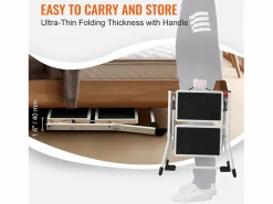 Escalón-Escalera SucceBuy 2 Peldaños Plegable 3 Alturas Ajustables Carga Máxima 150 kg - Seguro y Estable para Trabajos en Altura