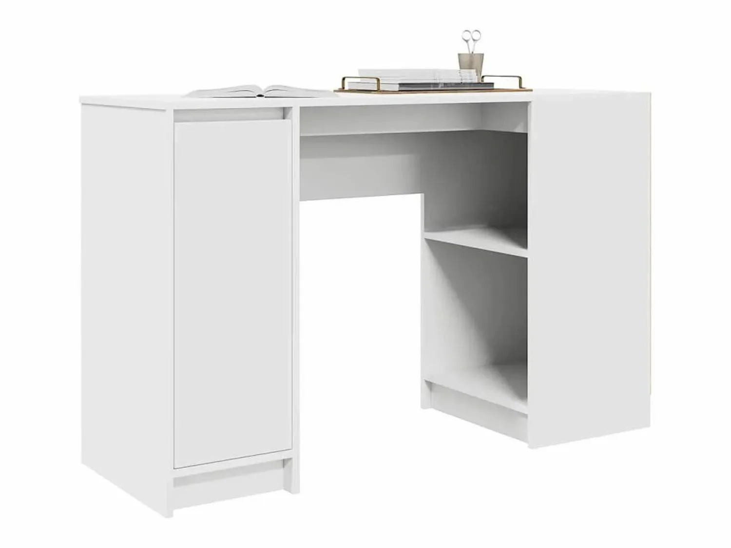 Online Clicnbuy Escritorio 120x42x76 cm madera de ingeniería Blanco