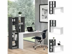 Vicco Escritorio blanco/antracita 166.8x59x143 mara