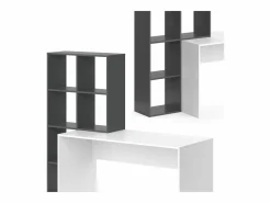Vicco Escritorio blanco/antracita 166.8x59x143 mara