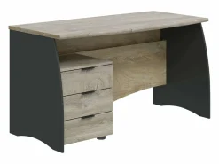 Escritorio c/cajonera oficina roble/ mesa ordenador 74x136x67cm