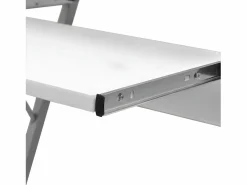 Online Clicnbuy Escritorio compacto de ordenador con bandeja de teclado Blanco