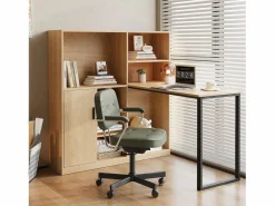 Discount Escritorio con almacenaje y estantes, diseño moderno, MDF, natural (120x50x120 cm) Escritorio Secreter