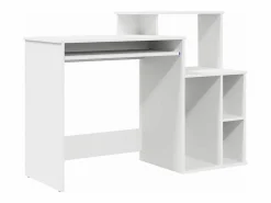 Hot vidaxl Escritorio con cajón 120,5 x 44 x 88,5 cm Madera de ingeniería Blanco