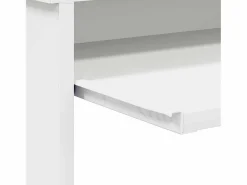 Hot vidaxl Escritorio con cajón 120,5 x 44 x 88,5 cm Madera de ingeniería Blanco