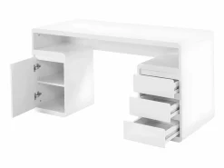 Best Vente-unique Escritorio con compartimentos 3 cajones SERGUEI MDF Blanco
