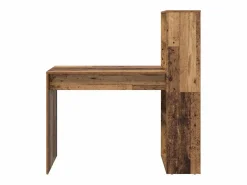 vidaxl Escritorio con estante Madera envejecida 113 x 54 x 120 cm