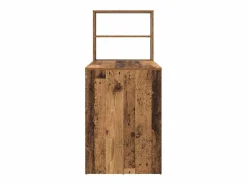 vidaxl Escritorio con estante Madera envejecida 113 x 54 x 120 cm