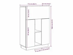Clicnbuy Escritorio con estante Roble Sonoma 71.5 x 31.5 x 106.5 cm
