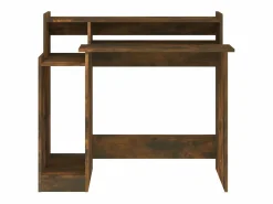 Outlet Clicnbuy Escritorio con LED madera ingeniería roble ahumado 97x45x90 cm Marru00f3n