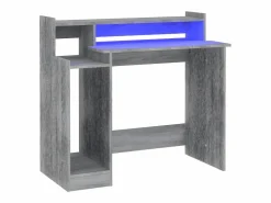 Clicnbuy Escritorio con LED madera contrachapada sonoma 97x45x90 cm