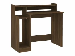 Clicnbuy Escritorio con LED madera ingeniería marrón roble 97x45x90 cm