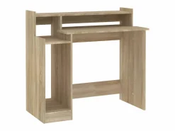 Clicnbuy Escritorio con LED madera contrachapada roble sonoma 97x45x90cm