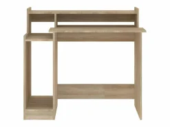 Clicnbuy Escritorio con LED madera contrachapada roble sonoma 97x45x90cm