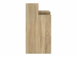 Clicnbuy Escritorio con LED madera contrachapada roble sonoma 97x45x90cm