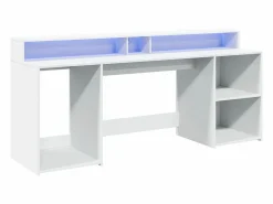 Hot Escritorio con luz LED madera ingeniería 200x55x91 cm Escritorio Tradicional