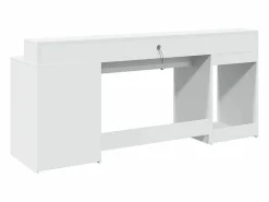 Hot Escritorio con luz LED madera ingeniería 200x55x91 cm Escritorio Tradicional