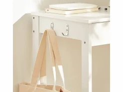 Best Sobuy Escritorio con Un Cajón y 3 Percheros Mesa de Ordenador 60x40x77 cm FWT43-W ES Blanco