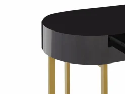 Escritorio consola 1 cajón MDF lacado y metal y dorado - TORELI de Pascal Morabito Consola Escritorio|Consola