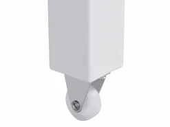 Vente-unique Escritorio consola extensible con 2 cajones en color blanco y natural - LOAVIA