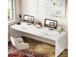 Online Escritorio de 180 cm, gran escritorio para ordenador, escritorio para PC, escritorio de oficina con marco metálico resistente Mesa De Ordenador