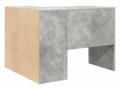 Best Escritorio de Esquina con cajón Concreto 102 x 50 x 75 cm Escritorio Rinconero