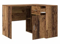 Best vidaxl Escritorio de Esquina con cajón Madera vieja 102 x 88 x 75 cm Marru00f3n