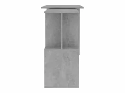 Clicnbuy Escritorio de esquina contrachapada hormigón 200x50x76 cm