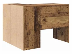 Best Clicnbuy Escritorio de Esquina con cajón Madera vieja 102 x 50 x 75 cm Marru00f3n