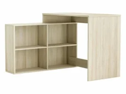 DKD Home decor Escritorio de esquina contemporáneo decorado en roble Shannon - L 112 cm