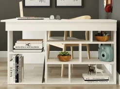 Sale Vente-unique Escritorio de esquina con compartimentos color - LILEUL Blanco