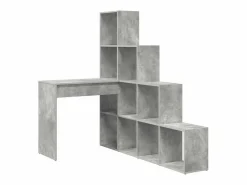 Clicnbuy Escritorio de Esquina hormigón 101.5 x 149.5 x 149.5 cm