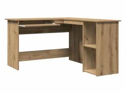 Clicnbuy Escritorio de esquina madera contrachapada 120x140x75 cm