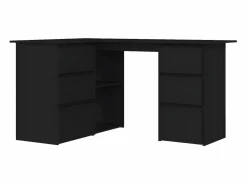 Clicnbuy Escritorio de esquina madera contrachapada 145x100x76 cm