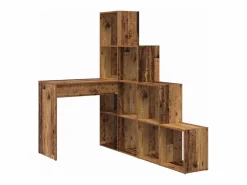 New Clicnbuy Escritorio de Esquina Madera vieja 101.5 x 149.5 x 149.5 cm Marru00f3n