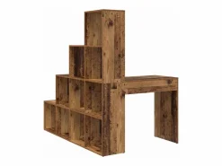 New Clicnbuy Escritorio de Esquina Madera vieja 101.5 x 149.5 x 149.5 cm Marru00f3n