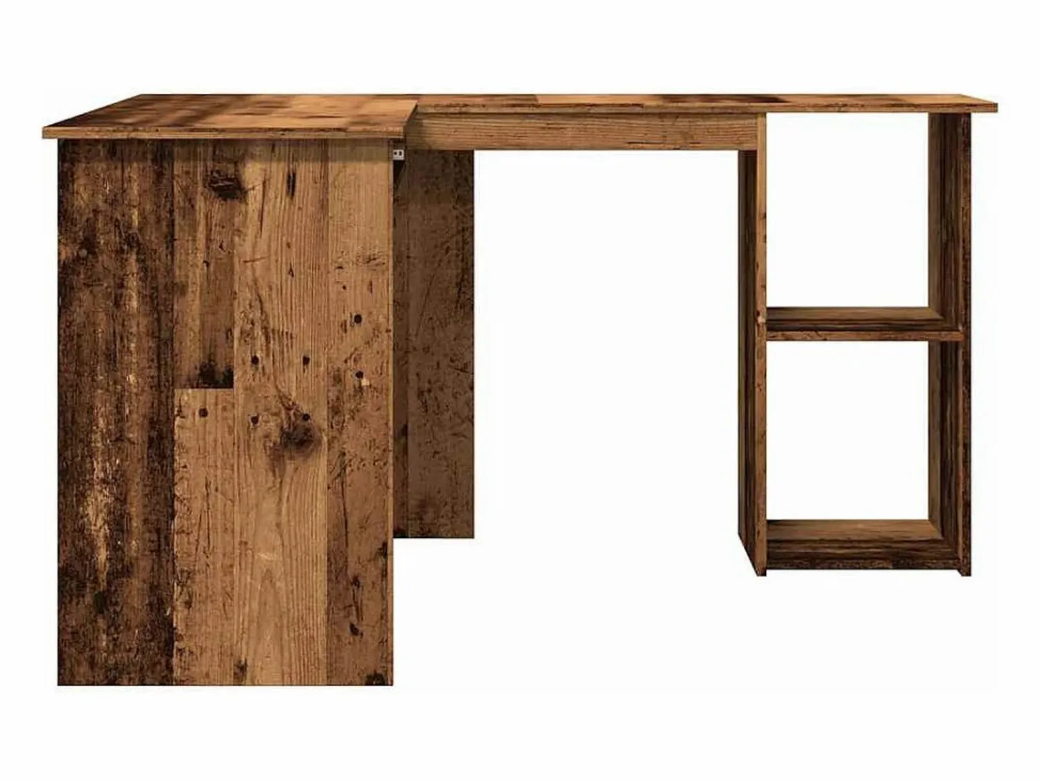 Clicnbuy Escritorio de esquina madera contrachapada madera vieja