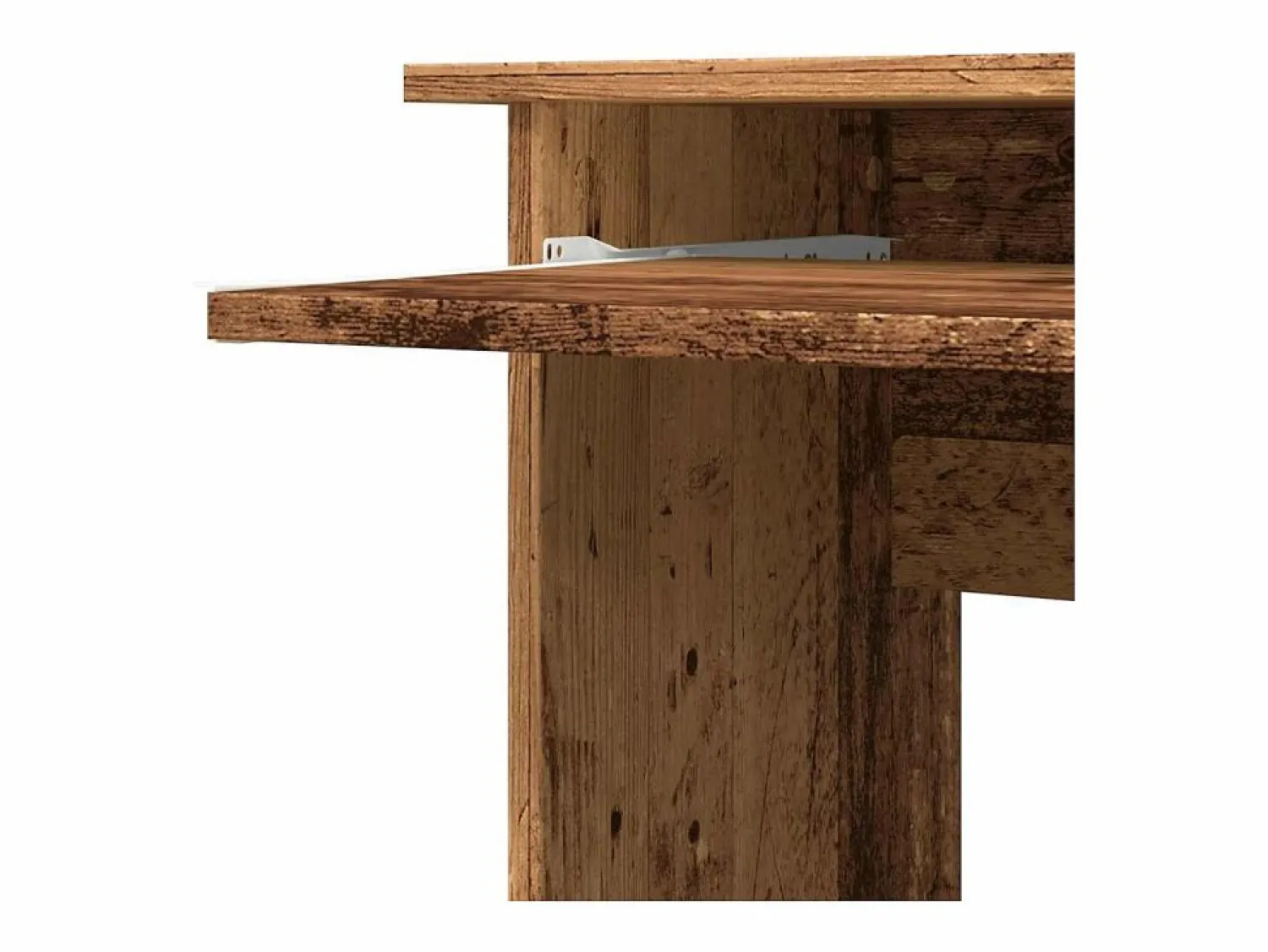 Clicnbuy Escritorio de esquina madera contrachapada madera vieja